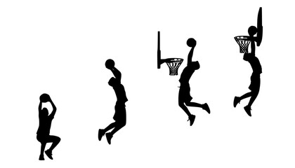 Ascending Dunk Basketball Player