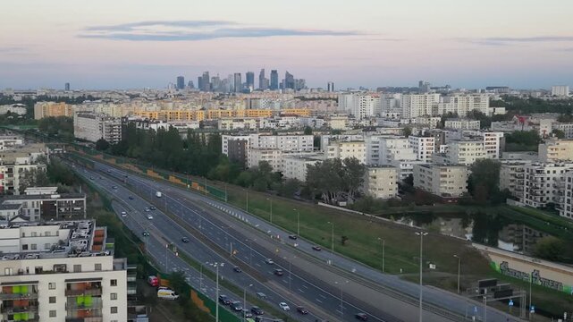 Warszawa z drona, obwodnica Warszawy, Warszawa bemowo