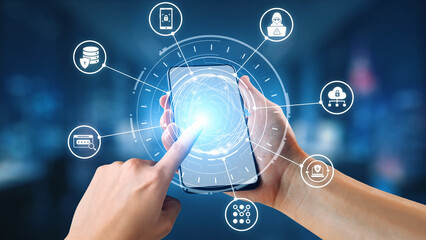 Data privacy and cyber security icons show encryption, data privacy safeguards, and cyber security defense. Data privacy ensures cyber security protection and access control. Gist