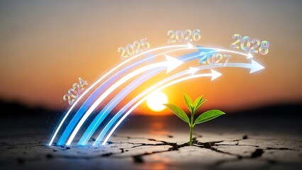 New Beginnings Growth Progress Future Concept.