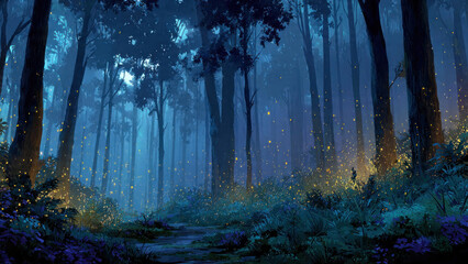 forest in the night