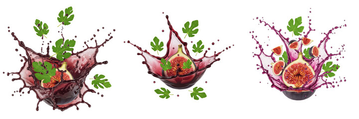 Fig fruit Ficus carica, fig with juice splash, fresh fig dried fig black fig brown fig anjeer fico higuera oil paint