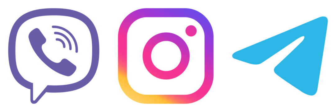 Instagram Telegram Viber Icons