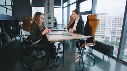 A woman in a wheelchair came to an interview at a company that cares about inclusivity and was hired, she signed a non-disclosure agreement.