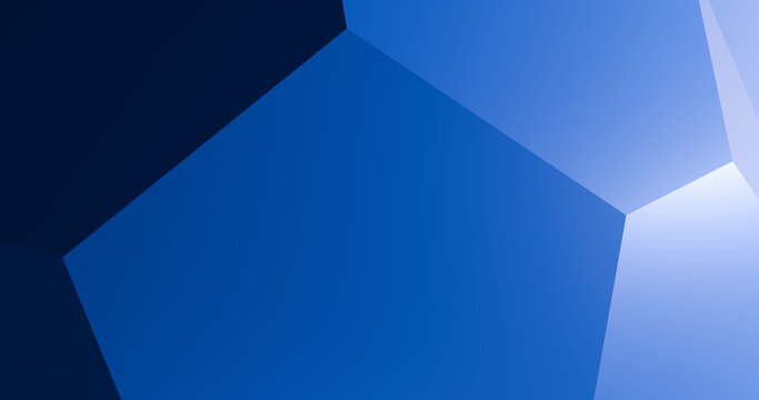 abstract 3d blue pentagon surface wallpaper