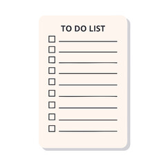 Blank To Do List Notepad with Checkboxes