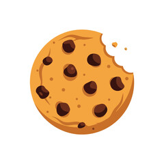 Fototapeta premium Chocolate Chip Cookie with a Bite Taken Out