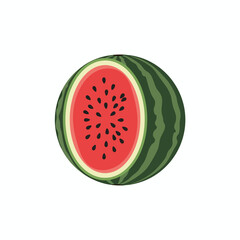 Fototapeta premium Fresh Watermelon Slice Illustration
