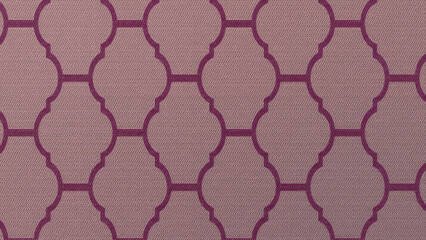 Elegant Mauve Purple Trellis Pattern Fabric Texture with Moroccan Quatrefoil Design for Upholstery and Interior Home Decor