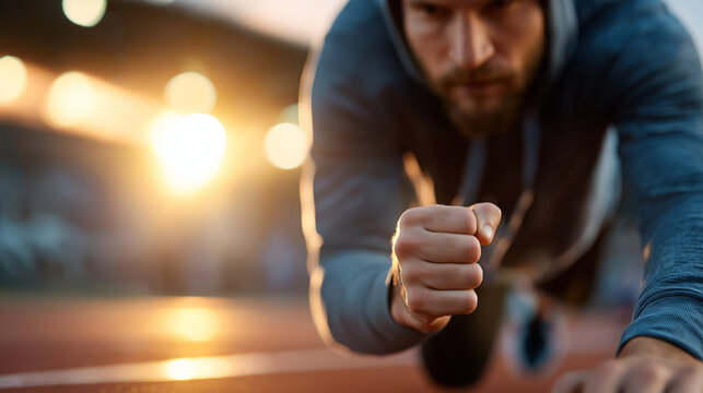 Resilient faceless athlete training for marathon pushing through challenges long distance running endurance physical fitness concept sports preparation athletic dedication def