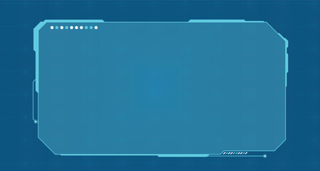 Digital Technology Lower Third Overlay with Blue Cyber Interface