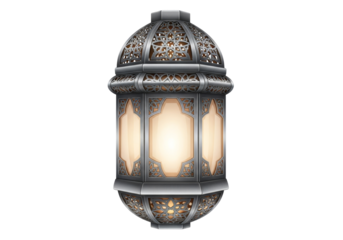 ornate metal lantern with warm glow for ramadan eid mubarak decor