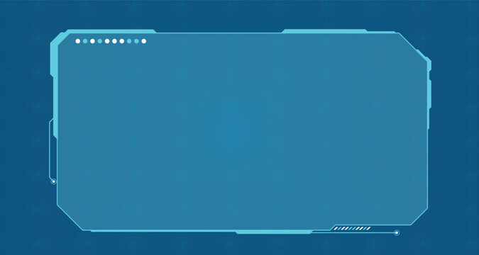 Digital Technology Lower Third Overlay with Blue Cyber Interface