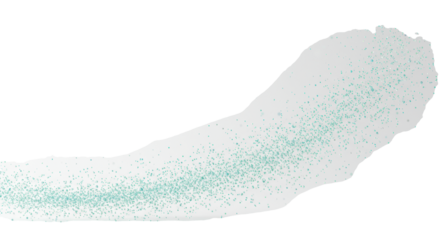 Ethereal light blue, aquamarine, seafoam green particles resembling luminous glitter softly drifting against a pristine transparent background with bokeh, serene abstract concept