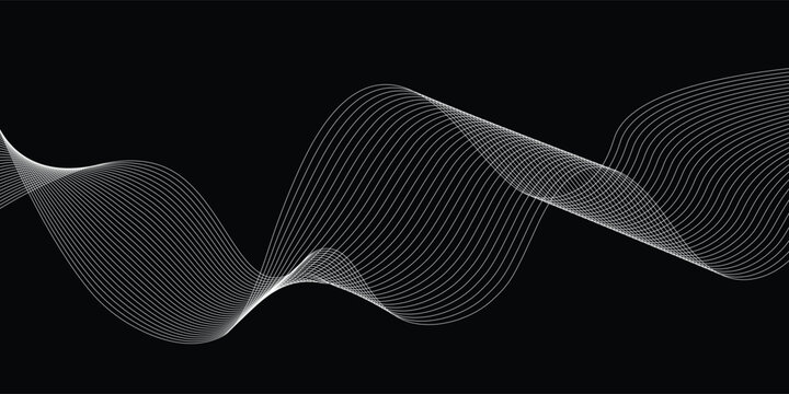 abstract blue light wave abstract background. Abstract glowing circle lines on dark background.modern futuristic technology creative background,illustrations as basic points in the image, EPS 10