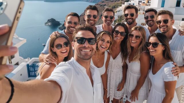 Group of friends taking a selfie together 27