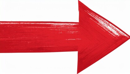 hand painted red arrow cut out stock