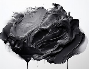 large dry ink texture with a white background