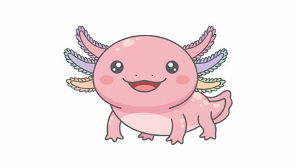 Axolotl Cute Amphibian Vector Illustration