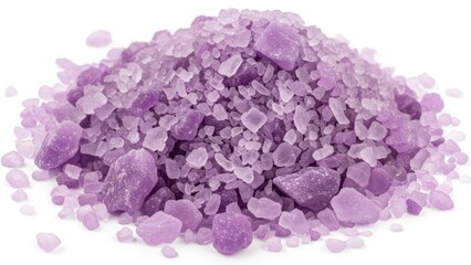 Obraz premium Vibrant purple sea salt crystals for gourmet cooking and spa treatments