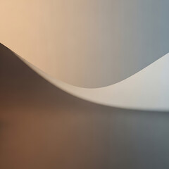 Abstract Flowing Curves with Soft Warm and Cool Color Gradient Background