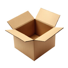 Empty open cardboard box for versatile shipping, storage, and delivery needs