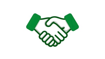 Stylized handshake logo icon signifying business partnership and trust on dark background. Golden professional cooperation symbol.