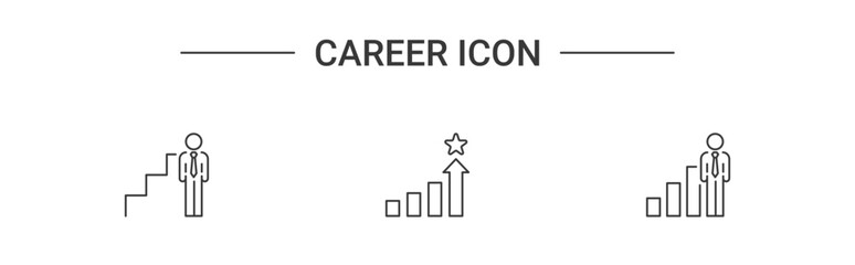 Career vector Icon Set concept illustration