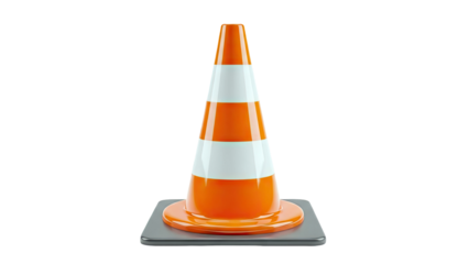 Orange and White Traffic Cone