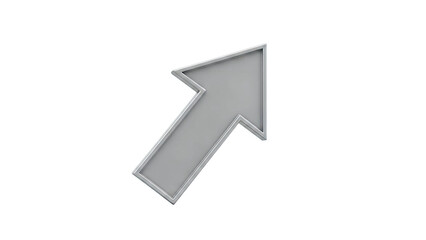 Obraz premium 3D Gray Arrow Pointing Up-Right