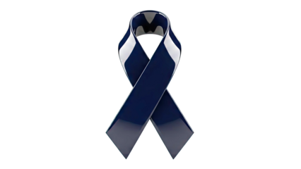 Glossy Navy Blue Awareness Ribbon