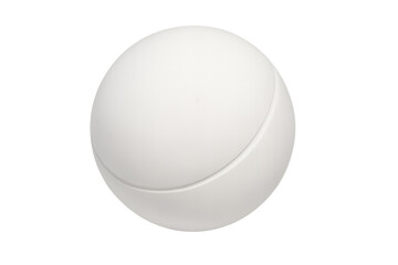 White ping pong ball showing sports equipment on transparent background
