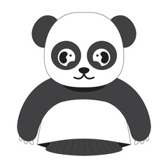 Fototapeta premium Cute animal panda hand puppet cartoon character illustration