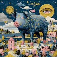 Active border collie dog riding a skateboard on an urban street. Athletic pet performing sports tricks.