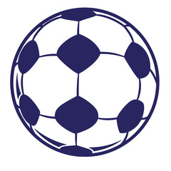 Obraz premium blue soccer ball icon isolated on transparent background for sports design