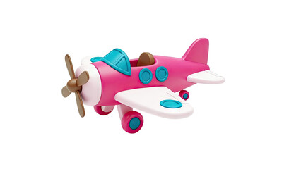 Pink Cartoon Airplane Toy