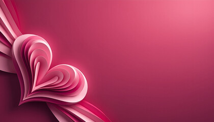 Różowe serca walentynkowe na stylowym eleganckim tle miłosnym.