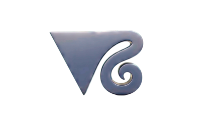 Dark Blue Maori Koru Symbol