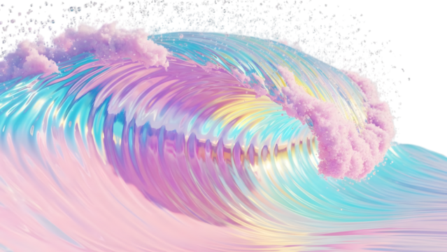abstract colorful background with waves - Powered by Adobe