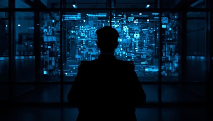 Man Monitoring Big Data Network System