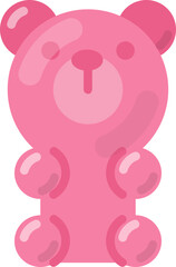 Pink gummy bear candy