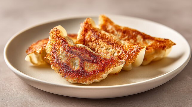 表面をパリパリに焼き上げた香ばしさが際立つ本格的な手作り焼き餃子