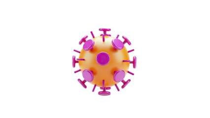 3D Render of a Stylized Virus Particle