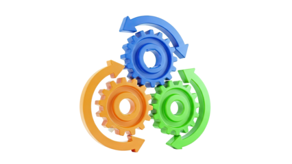 Interlocking Gears with Cyclic Arrows