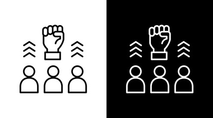 Motivation Boost Outline White Icon Set Design