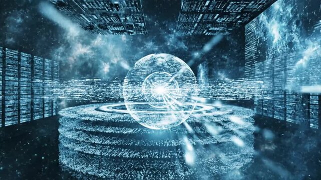 Futuristic Data Core: Digital Realm