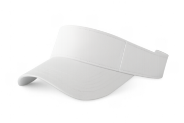 White sun visor blank accessory for sports mockup