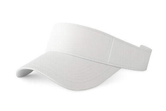 White sun visor blank accessory for sports mockup