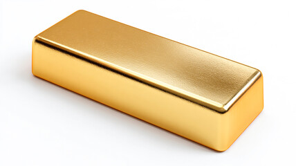 Shiny gold bar with a smooth surface reflecting light, showcasing its luxurious appeal and value, ideal for financial concepts and investment themes in various contexts