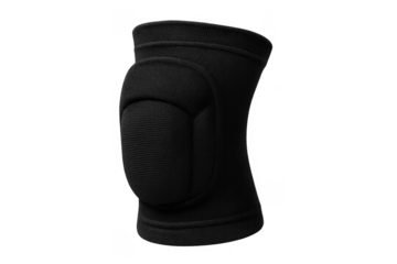 Black knee pad providing protection for sports activities